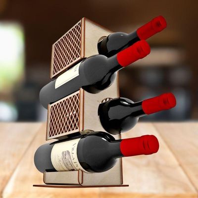 Mini Adega Mdf Para 4 Garrafas