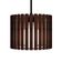Luminária Pendente Tóquio Modelo Ripado - Marrom
