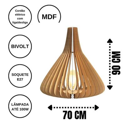 Luminária De Chão Istambul - Mdf Cru