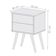 Conjunto Mesa De Cabeceira 2 Gavetas Geraldine Branco
