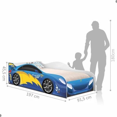 Cama Carro Menino Azul Solteiro