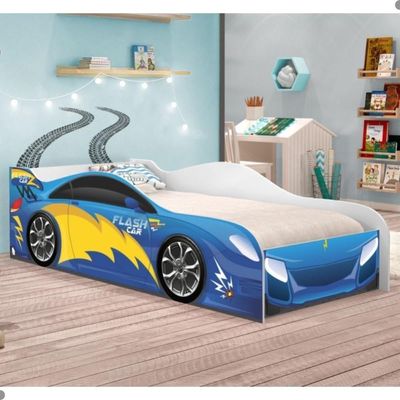 Cama Carro Menino Azul Solteiro