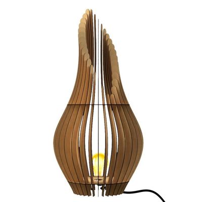 Abajur Grande De Chão Andromeda Mdf Luminária - Preto