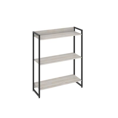 Estante Dynamica 80x30x104cm C/03 Prateleiras Snow / Est.preta Snow / Est.preta