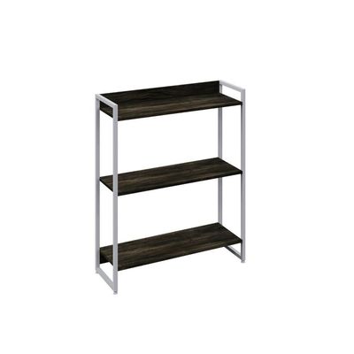Estante Dynamica 80x30x104cm C/03 Prateleiras Carvalho Dark / Est.branca Carvalho Dark / Est.branca