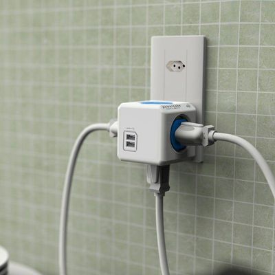 Powercube Original Pwc-r4u Elg Azul 4 Tomadas + 2 Usb