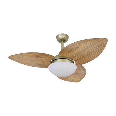 Ventilador De Teto Kovalski Gold 3 Pás Rádica Freijó 220V 220V