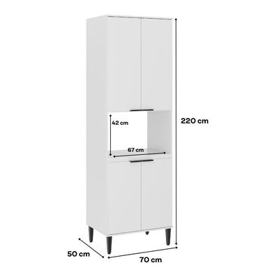 Torre Quente Miami Para 1 Forno 4 Portas Carraro Branco