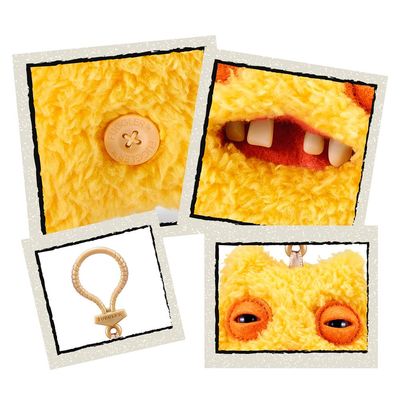 Chaveiro de Pelúcia Fuggler Key Rings 13cm - Amarelo