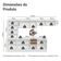 Armário De Cozinha Completa 100% Mdf 300 Cm Smart Madesa 04 Branco/rustic/crema