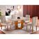 Conjunto Sala De Jantar Mesa E 4 Cadeiras Berlim Bege Móveis Mix Mel/Bege