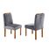 Conjunto Sala De Jantar Mesa Tampo De Vidro 4 Cadeiras Lisboa Mundial Móveis Mel/Cinza Mel/Cinza