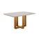 Mesa de Jantar Lisy com 4 Cadeiras Safira Móveis Mundial Mel/Cinza