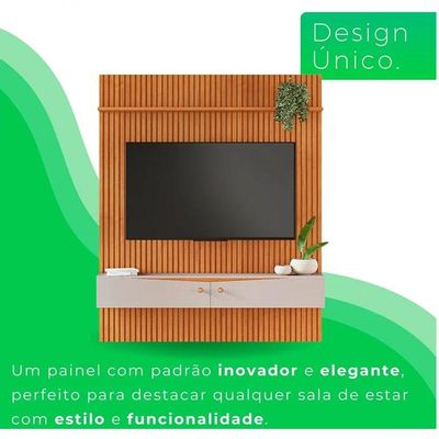 Painel Riso Ripado 2,18x1,82cm Com Nicho Jcm Cinamomo/off