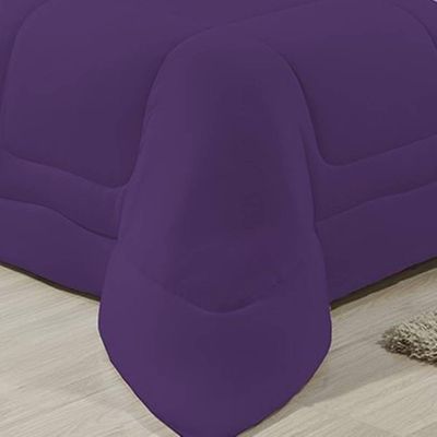 Edredom Dupla Face 100% Algodão Malha Solteiro Gran Moratta 01 Peça - com produção na cor Roxo- Lilas.