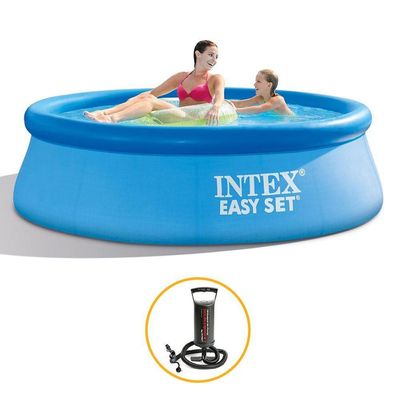 Piscina Inflável Easy Set Litros Com Bomba De Encher Intex