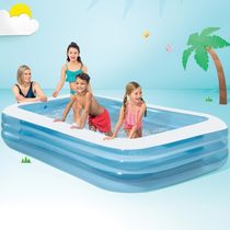 Piscina Inflável 1000 Litros Retangular Com Capa - Intex
