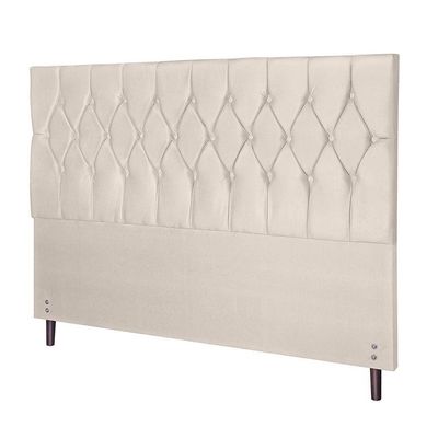 Cabeceira Ram 1500 Bege Estofada Para Cama Box Casal 144cm Quarto Luxo