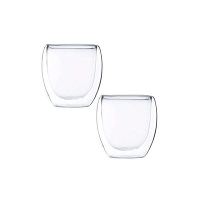 Jogo de copos parede dupla em vidro Maxwell & Williams Blend 250ml 2 peças