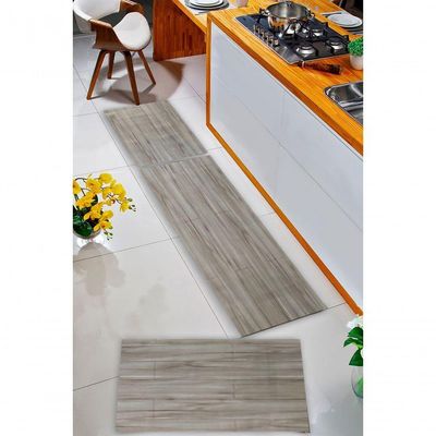 Kit 3 Peças Jogo Cozinha Passadeira Manta Vinilico Laminado Roma Classic
