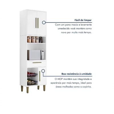 Torre Quente Lorena Com Fruteira Kaiki Móveis - Branco