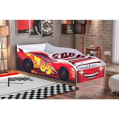 Cama Carro De Solteiro Verona Raio Vermelho
