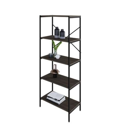 Estante C/05 Prateleiras 152x60x33cm Tub Tueh1565 Nogal - Est.preta Nogal / Est.preta