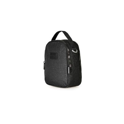 Bolsa Transversal Feminina Pequena Crinkle Glitter Preta