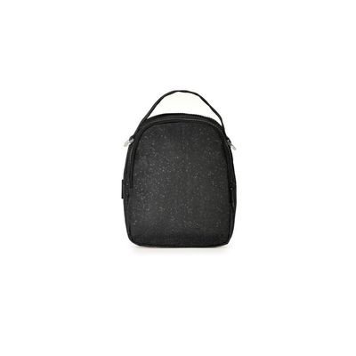 Bolsa Transversal Feminina Pequena Crinkle Glitter Preta