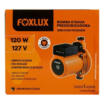 Bomba D'água Pressurizadora 127v 120w Foxlux