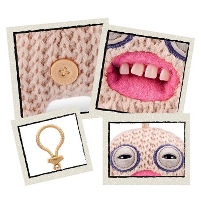 Chaveiro de Pelúcia Fuggler Key Rings 13cm - Bege