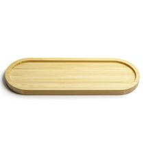 Travessa de Bambu 33x12cm Petisqueira Bandeja Oval Multiuso UZ para Servir Decorar