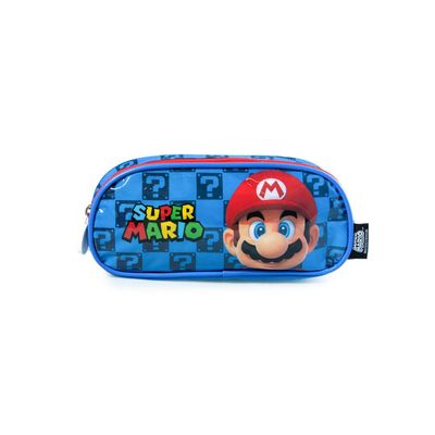 Estojo Escolar Masculino Premium Mario Azul U / Azul