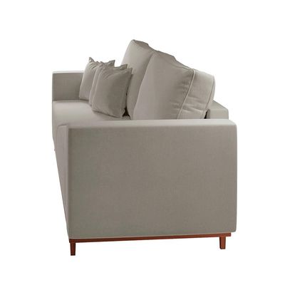 Sofá 3 Lugares Riviera Linho Cinza 210 cm