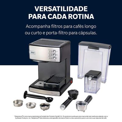Cafeteira Espresso Oster Nova Primalatte Inox 110V