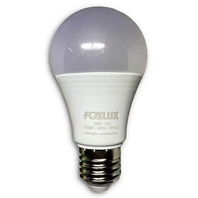 Kit 2 Lampada Led Bulbo A60 10w 12v 6500k Foxlux