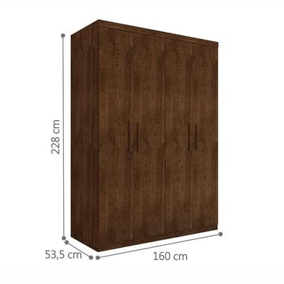 Guarda Roupa Miami Com Quatro Portas Malbec
