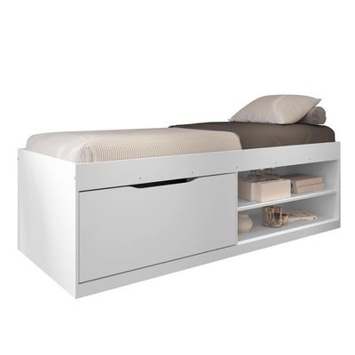 Cama Box Sapateira Tien Branco Com Colchão