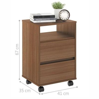 Conjunto Mesa De Cabeceira Com Rodízios Nadi Montana