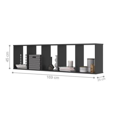 Kit Nichos 5 Compartimento Flórida Preto Onix