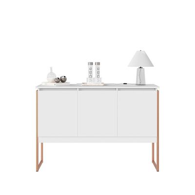 Buffet Moderno 3 Portas Londres Branco Cobre