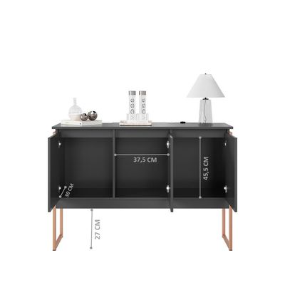 Balcão Buffet Bolzano Preto Cobre