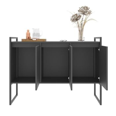 Aparador Buffet Industrial Turquia Preto Onix