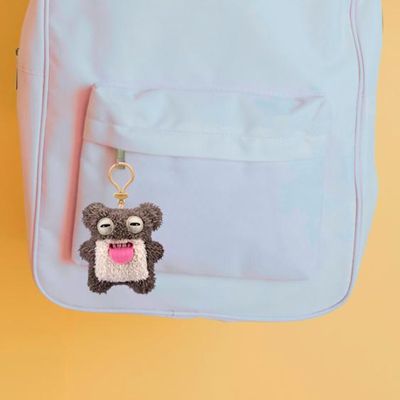 Chaveiro de Pelúcia Fuggler Key Rings 13cm - Cinza