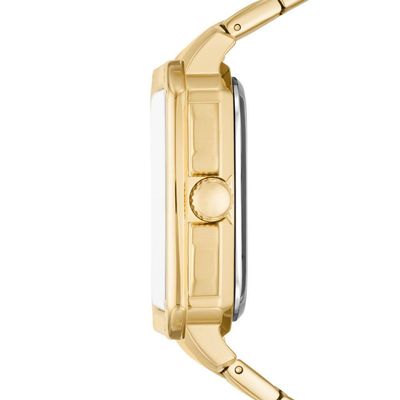 Relógio Fossil Masculino Inscription Dourado - Me3239-1dn Me3239-1dn
