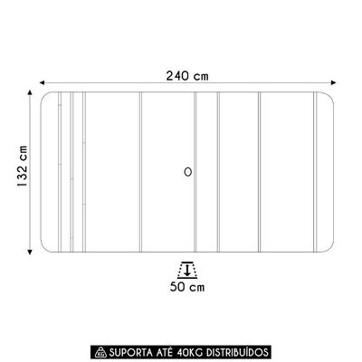Painel Para Suspenso 75 Pol 240cm Celi D04 Cedro - Mpozenato