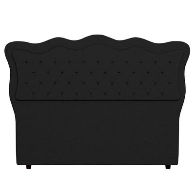 Cabeceira Casal Cama 140cm Oregon I02 Linho Preto - Mpozenato