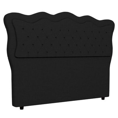 Cabeceira Casal Cama 140cm Oregon I02 Linho Preto - Mpozenato