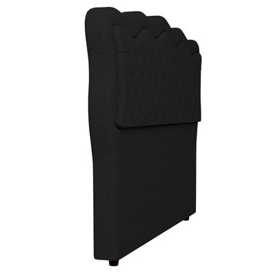 Cabeceira Casal Cama 140cm Oregon I02 Linho Preto - Mpozenato