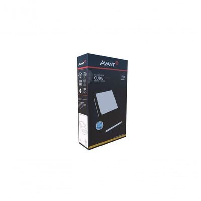 Arandela Led Cube Avant - Preto Fosco 3000k - Luz Amarela